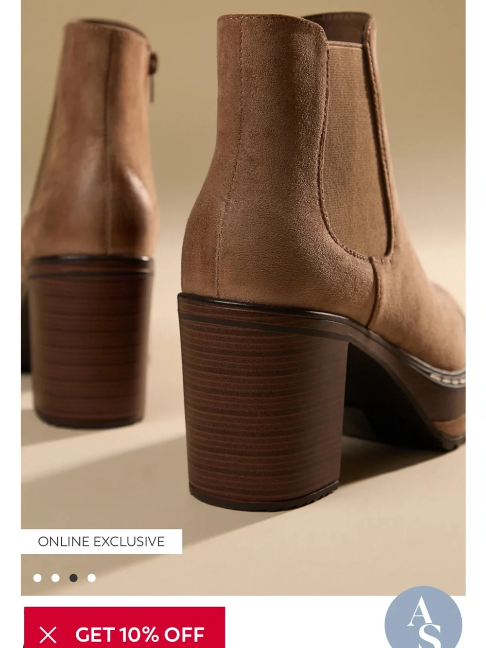 Altar'd State Taupe Suede Platform Chelsea Booties